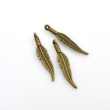 30PCS Feather Charms,3 Colors Available-RS893