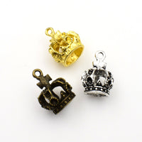 5PCS Crown Charms 3D, 3 Colors Available-RS925