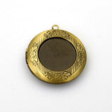 1PCS Round Metal locket Pendant,4 Colors Availabe-TS010