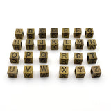 A set of letters,Antique Bronze Tone 4 Sides Spacer Bead-RS157