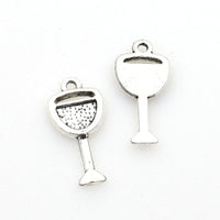 40PCS Wineglass Charms,Antique Silver Tone-RS1109