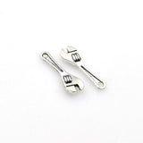 30PCS Wrench Charms,Antique Silver Tone Double Sided-RS414