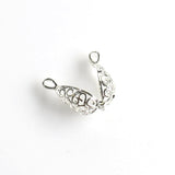 2PCS Drop Cage Pendants,Bright Silver-TS023