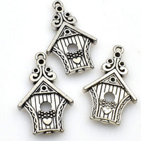 10PCS Small House Charms,2 Colors Available,Double Sided-RS317