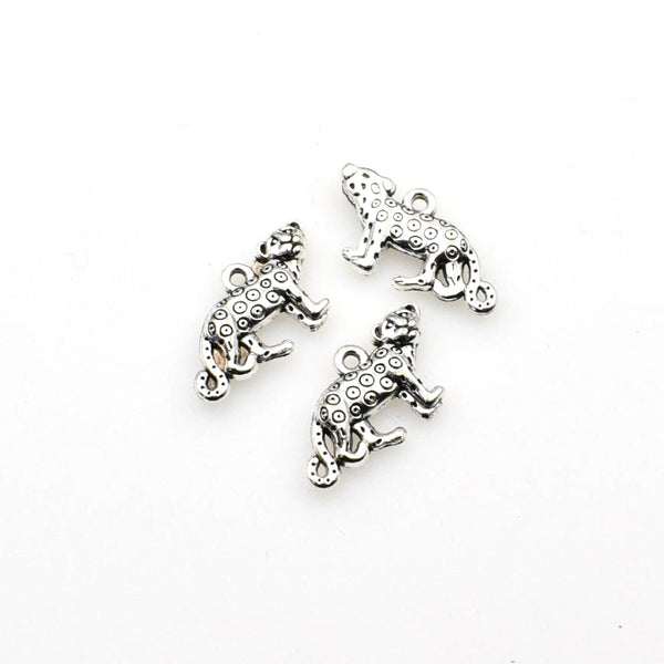 15PCS Leopard Charms,Antique Silver Tone-RS1210