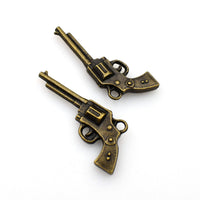 10PCS Gun Charms,Double Sided 2 Colors Available-RS1048