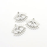 8PCS Evil Eye Charms,Antique Silver Tone-RS1214