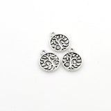 25PCS Round Tree Charms,Antique Silver Tone Double Sided-RS807