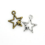 12PCS Star Charms,2 Colors Available Double Sided-RS1032