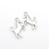 10PCS Horse Charms,Antique Silver Tone Double Sided-RS1229