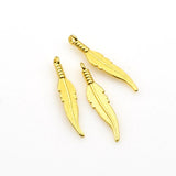 30PCS Feather Charms,3 Colors Available-RS893