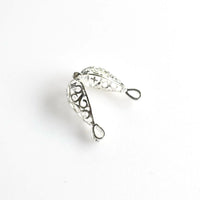 2PCS Drop Cage Pendants,Bright Silver-TS023