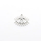 8PCS Evil Eye Charms,Antique Silver Tone-RS1214