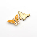 5PCS Enamel Butterfly Charms 3 Colors Available-RS1065