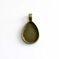 5PCS 18×25mm Drop Cabochon Base Settings,2 Colors Available-B2052