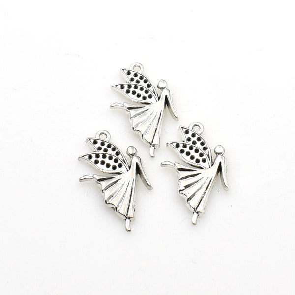 20PCS Dancing Angel Charms,Antique Silver Tone-RS314