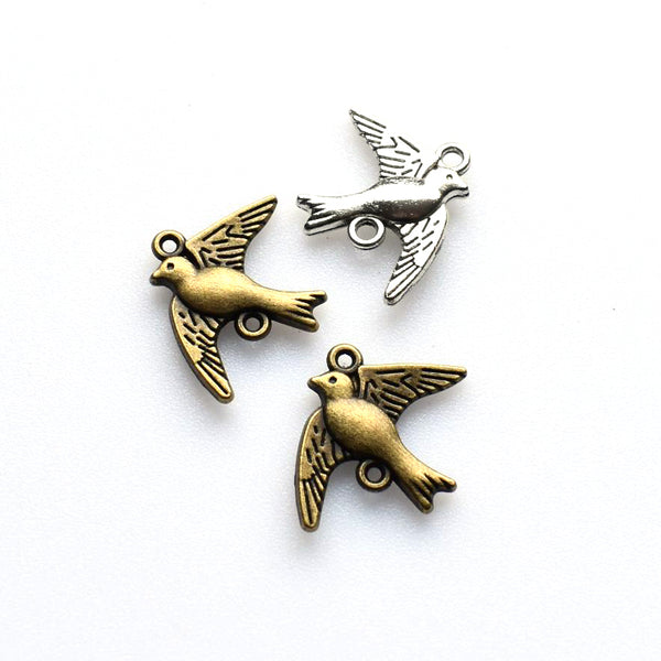 20PCS Bird Charms,2 Colors Available-RS743