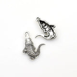 20PCS Crocodile Charms,Antique Silver Tone 3D-RS675