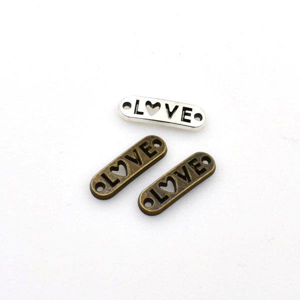 20PCS Love Connector Charms,2 Colors Available-RS814