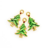 5PCS Enamel Christmas Tree Charms-RS1196