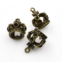 5PCS Crown Charms 3D, 3 Colors Available-RS925