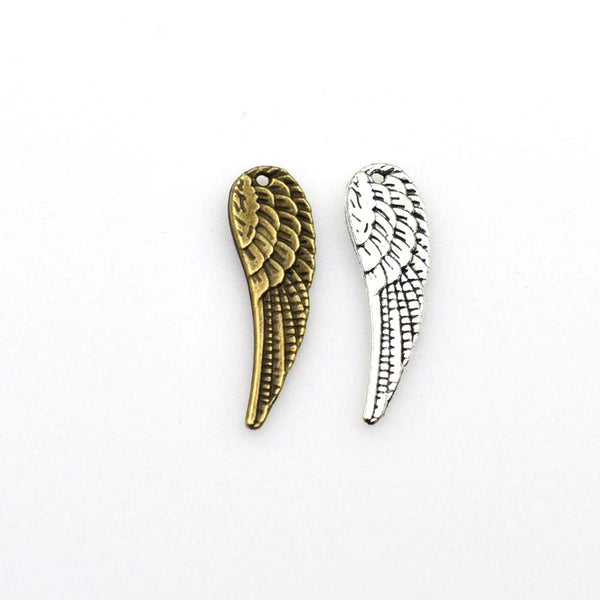 20PCS Detailed Wing Charms,2 Colors Available Double Sided-RS799