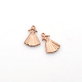 25PCS Skirt Charms,Rose Gold Color-RS1068