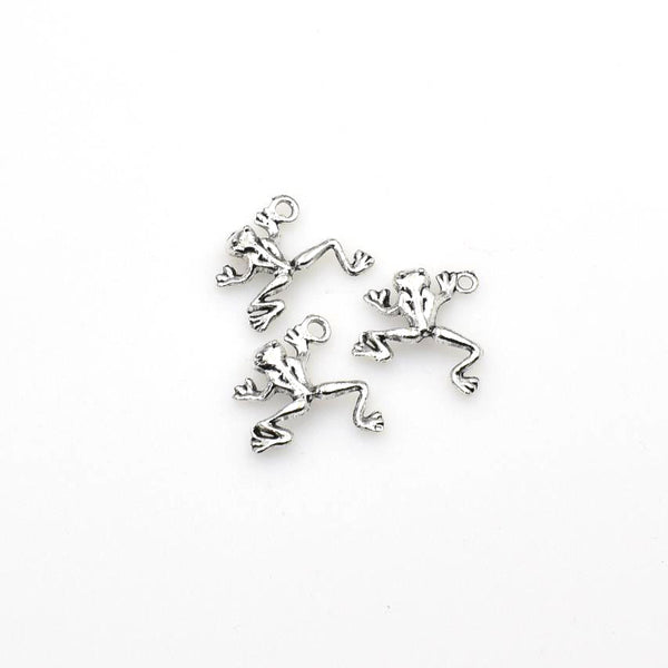 25PCS Frog Charms,Antique Silver Tone-RS738