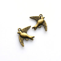 20PCS Bird Charms,2 Colors Available-RS743