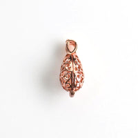 2PCS Drop Cage Pendants,Rose Gold Color-TS023