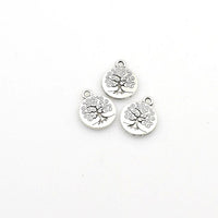 20PCS Round Tree Charms,Antique Silver Tone Double Sided-RS683