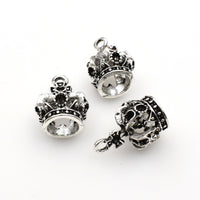 5PCS Crown Charms 3D, 3 Colors Available-RS925