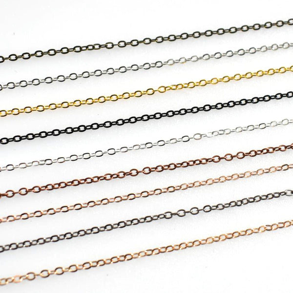 Wholesale 5M Metal Chains,Self Made Jewelry Materials 9 Colors Available-CS065