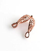 2PCS Drop Cage Pendants,Rose Gold Color-TS023