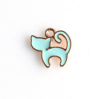 10PCS Enamel Cat Charms 3 Colors Available-RS885