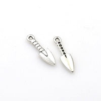 25PCS Little Shovel Charms,Antique Silver Tone-RS613