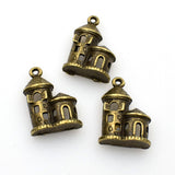 15PCS Castle Charms,2 Colors Available,3D-RS663