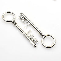 5PCS Large Love Key Charms,2 Colors Available-RS081