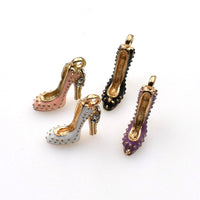 2PCS Enamel High Heels Charms,4 Colors Available,3D-RS1212