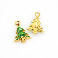 5PCS Enamel Christmas Tree Charms-RS1196