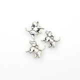 15PCS Little Dog Charms,Antique Silver Tone 3D-RS1045