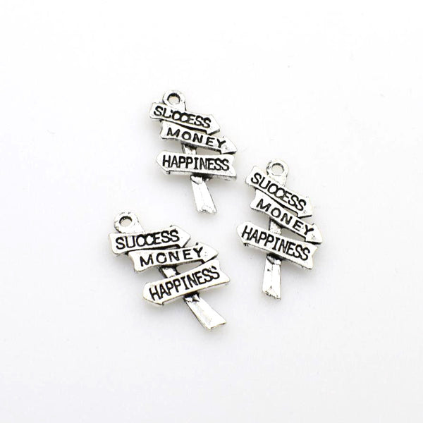 20PCS Street Sign Charms,Antique Silver Tone-RS712