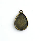 10PCS 18×25mm Drop Cabochon Base Settings,2 Colors Available-B2235