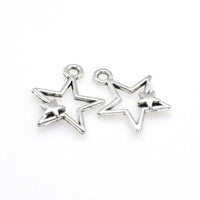 12PCS Star Charms,2 Colors Available Double Sided-RS1032