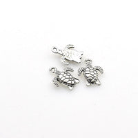 30PCS Turtle Charms,Antique Silver Tone 3D-RS407