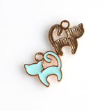 10PCS Enamel Cat Charms 3 Colors Available-RS885