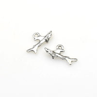 20PCS Shark Charms,Antique Silver Tone 3D-RS746