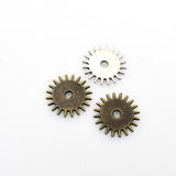 15PCS Barbed Gear Charms,2 Colors Available Double Sided-RS637