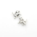 15PCS Little Dog Charms,Antique Silver Tone 3D-RS1045