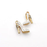 2PCS Enamel High Heels Charms,4 Colors Available,3D-RS1212